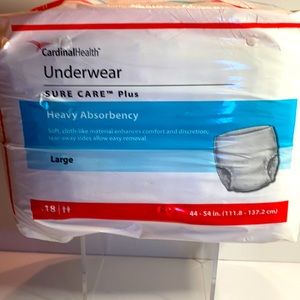 Sure Care Plus Heavy Absorbency Large Underwear.